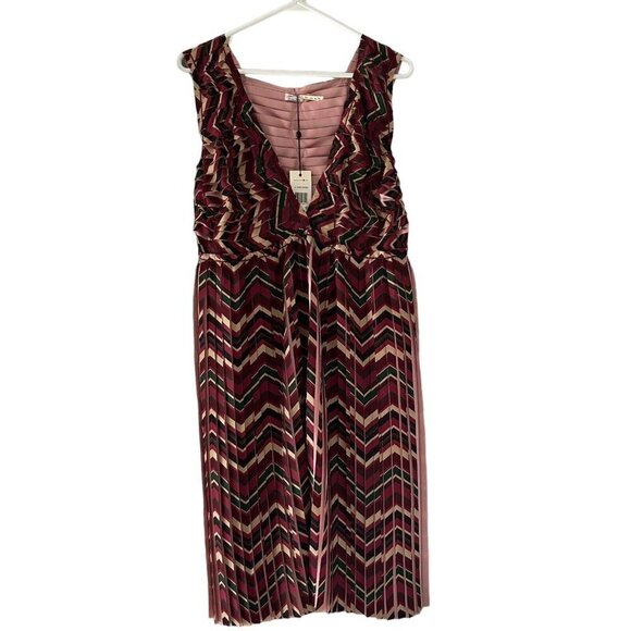 Max Studio Leon Max - Limited Edition Pink Pleated Dress Size 12 New with Tags - Picture 1 of 12